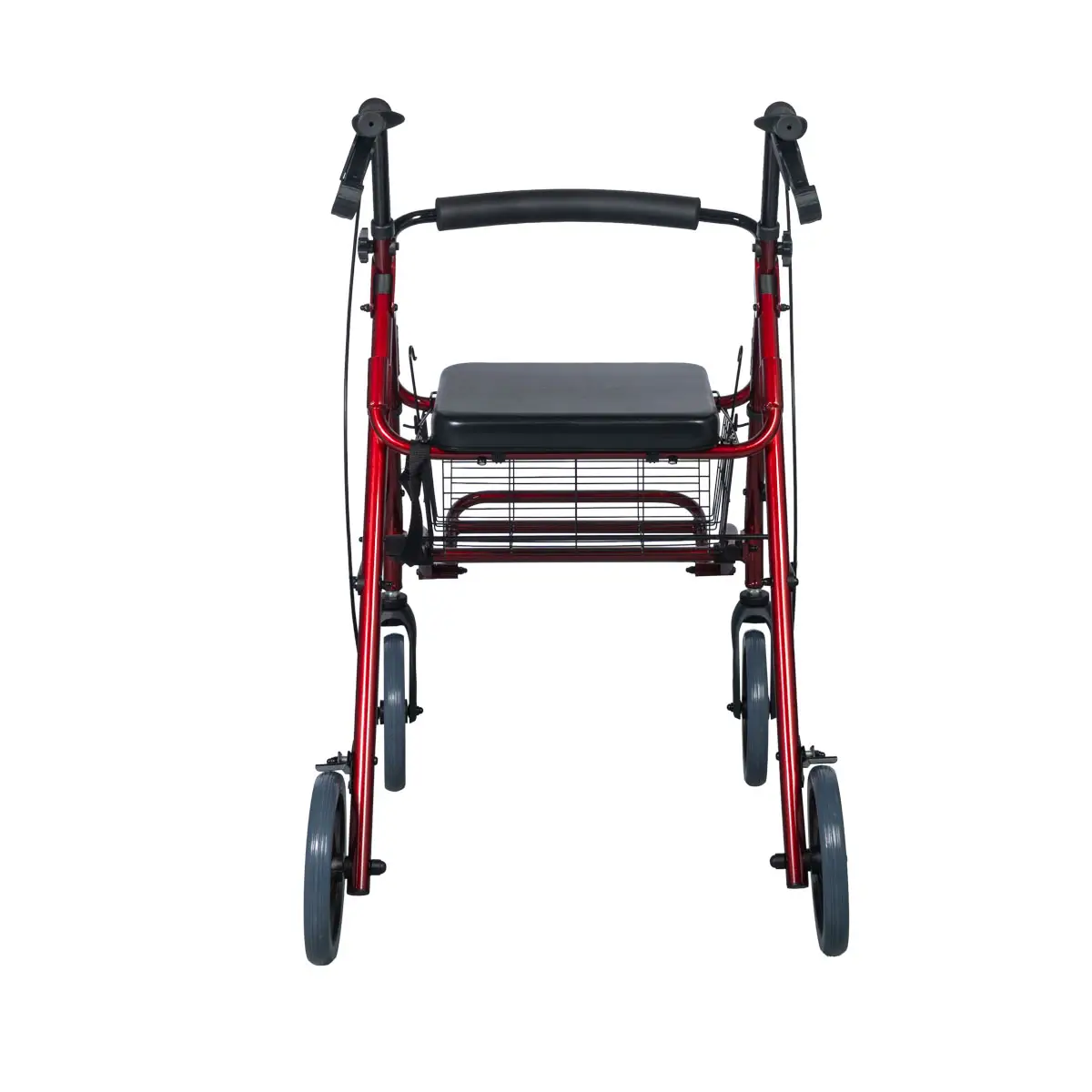 Rollator Walker Cherry 2-in-1, Burgundy, 120 kg – MOBIAK