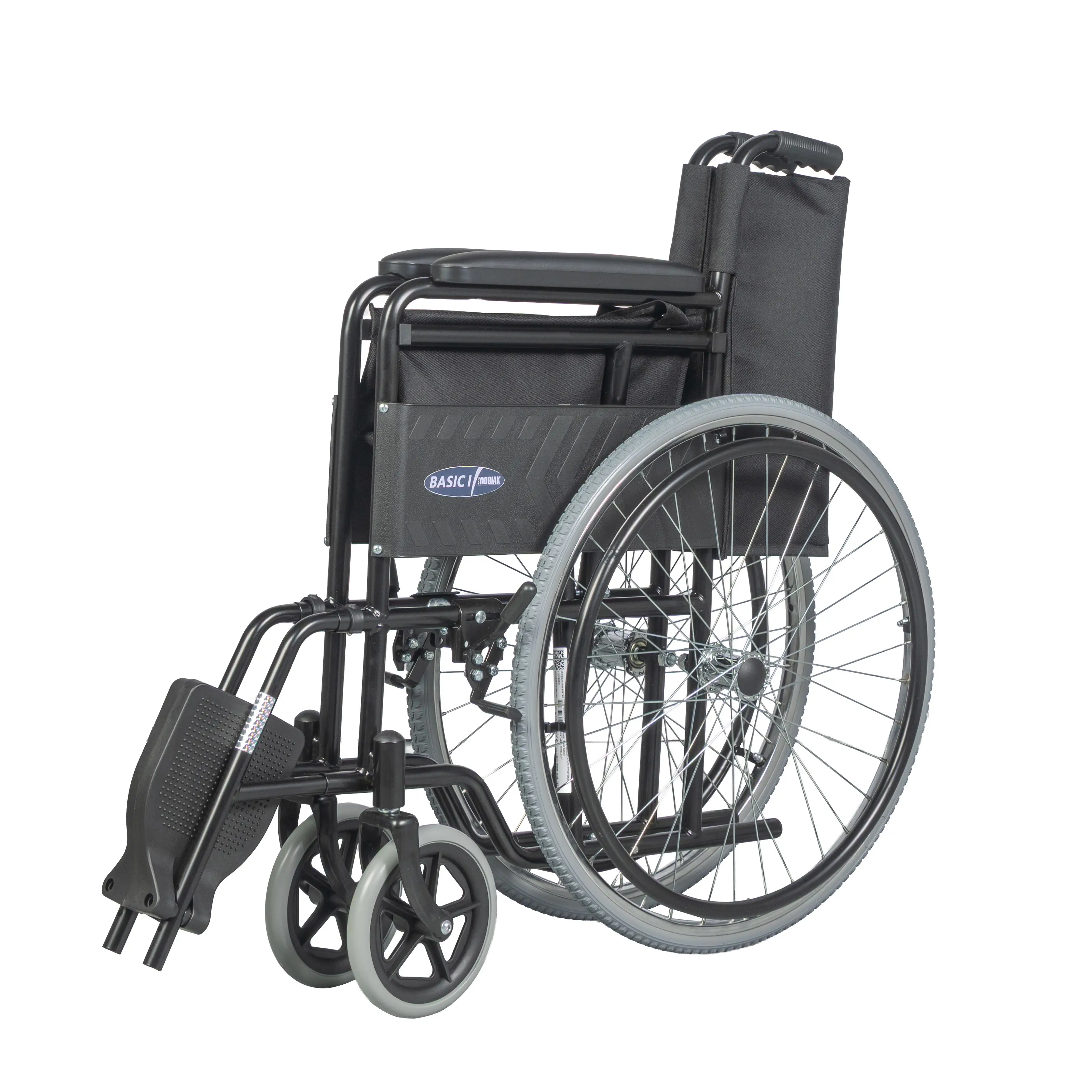 Scaun cu rotile standard BASIC I Negru | MOBIAK
