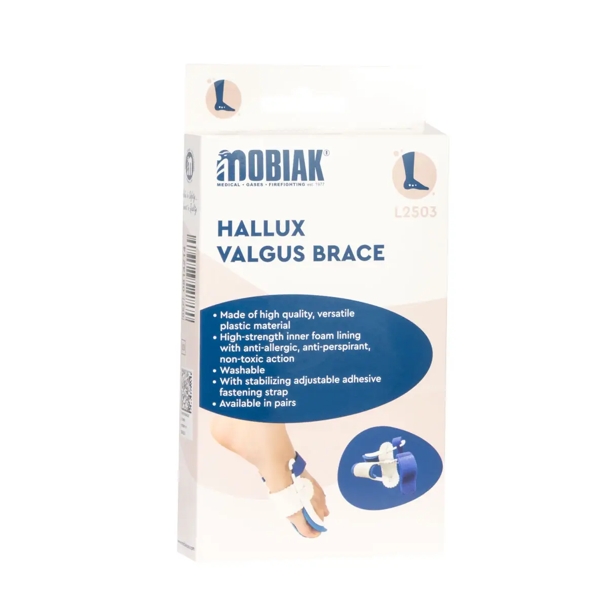 Hallux valgus-skena, natt (par) | MOBIAK