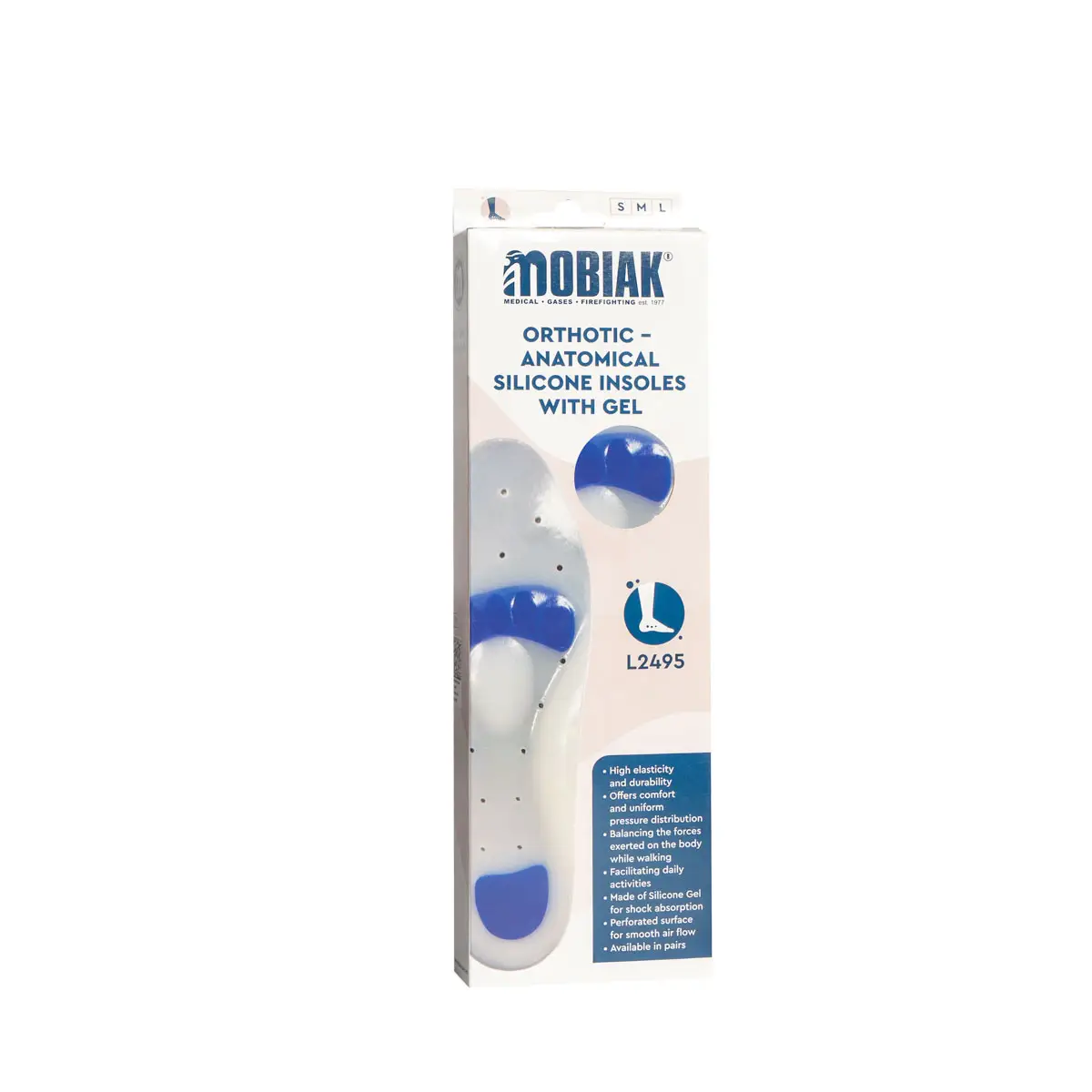 Semelles anatomiques gel silicone (paire) | MOBIAK | S